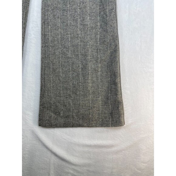 Cidra Pants Womens Size 2 (29x30) Wide Leg Mid Rise Wool Gray Striped Dressy - Picture 3 of 10